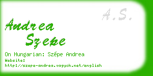 andrea szepe business card